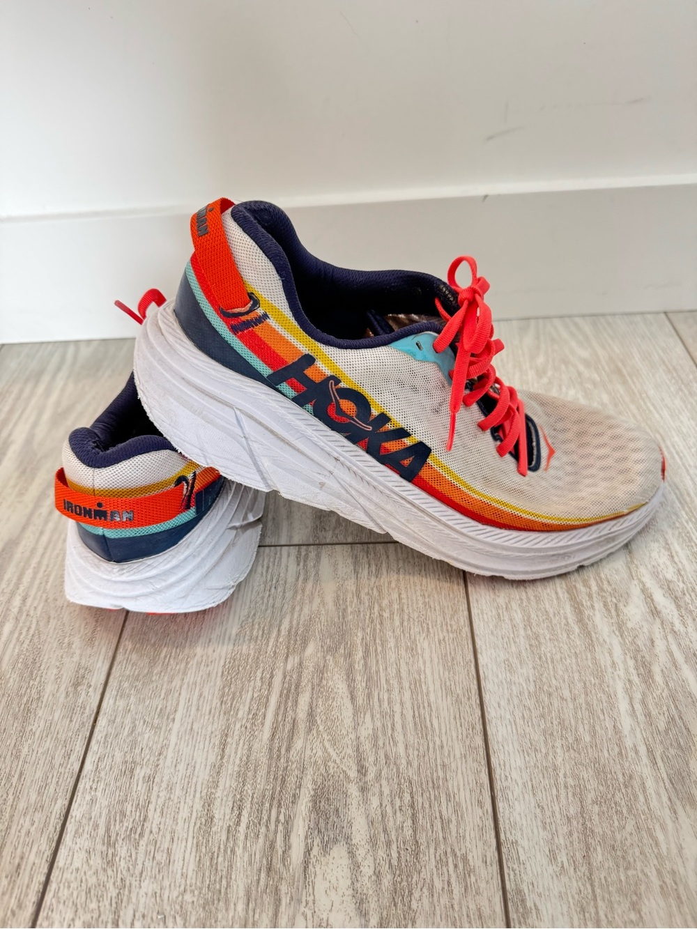 Hoka One One Ironman Rico 2 trainers.MenUS9. See remarks about the condition.